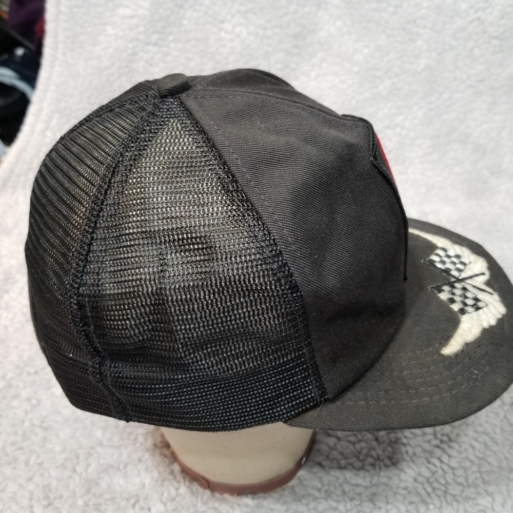 Vintage 90's NASCAR Texaco HAVOLINE Racing Black SnapBack Hat Checkered Flag - Picture 12 of 12
